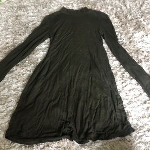 mock neck long sleeve tshirt dress